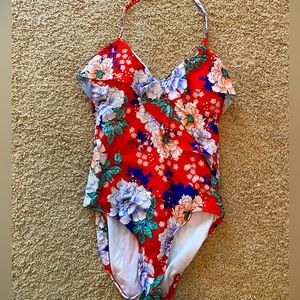 Women’s Red Floral One Piece